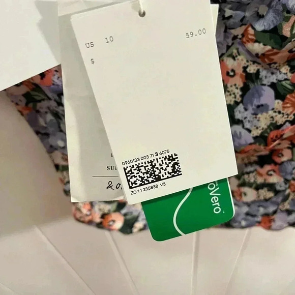 NWT And & Other Stories Floral Blouse Cropped Top 10 - Picture 7 of 7